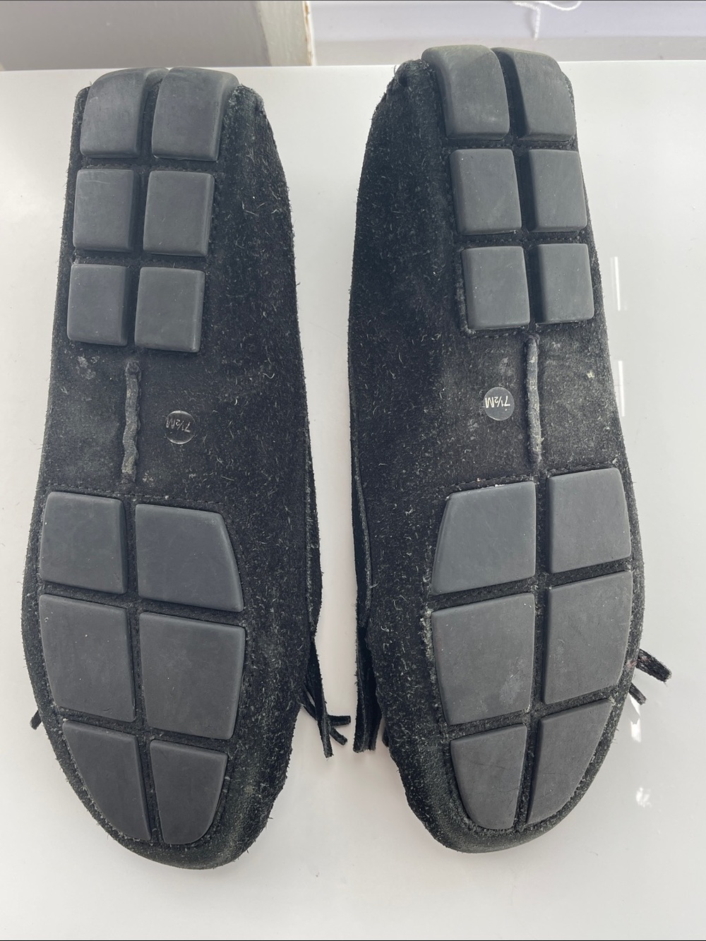 Tory Burch Snyder Fringe black suede moccasins - Picture 2 of 6